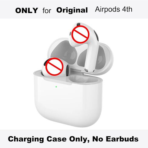 حافظة شحن لاسلكية متوافقة مع AirPods 4th (USB-C) | استبدال علبة الشاحن | مع زر مزامنة الاقتران بالبلوتوث | لا يوجد ايربود الرابع in Kuwait
