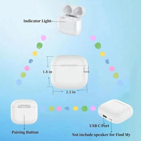 حافظة شحن لاسلكية متوافقة مع AirPods 4th (USB-C) | استبدال علبة الشاحن | مع زر مزامنة الاقتران بالبلوتوث | لا يوجد ايربود الرابع in Kuwait