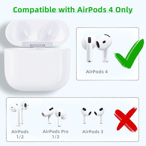 Wireless Charging Case Compatible with AirPods 4th Generation, USB-C Port Charger Case Replacement with Sync Button, No Earbuds in Saudi Arabia