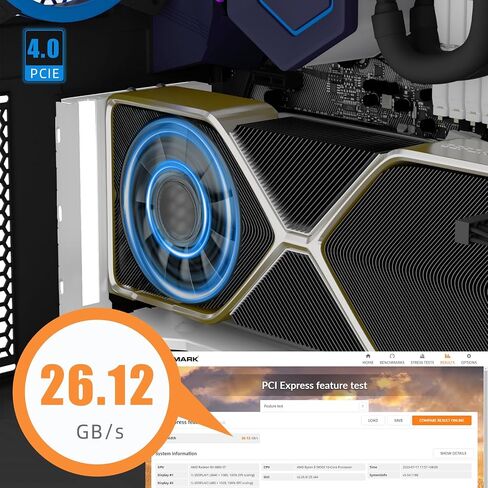 دعامة دعم GPU بفتحتين من GLOTRENDS مع كابل رفع PCIe 4.0 مقاس 180 مم للتركيب العمودي لوحدة معالجة الرسومات، متوافق مع سلسلة RTX 40/30 وسلسلة Radeon RX7000/RX6000، وحافظات الكمبيوتر الشخصي بتصميم فتحة PCI 7/8 مفتوح in Saudi Arabia