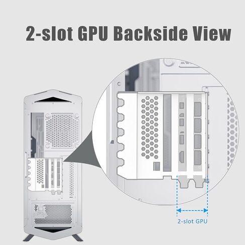 دعامة دعم GPU بفتحتين من GLOTRENDS مع كابل رفع PCIe 4.0 مقاس 180 مم للتركيب العمودي لوحدة معالجة الرسومات، متوافق مع سلسلة RTX 40/30 وسلسلة Radeon RX7000/RX6000، وحافظات الكمبيوتر الشخصي بتصميم فتحة PCI 7/8 مفتوح in Saudi Arabia