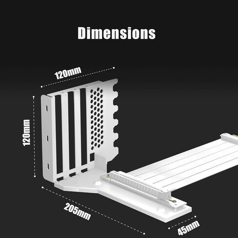 دعامة دعم GPU بفتحتين من GLOTRENDS مع كابل رفع PCIe 4.0 مقاس 180 مم للتركيب العمودي لوحدة معالجة الرسومات، متوافق مع سلسلة RTX 40/30 وسلسلة Radeon RX7000/RX6000، وحافظات الكمبيوتر الشخصي بتصميم فتحة PCI 7/8 مفتوح in Saudi Arabia