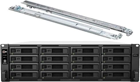 Synology RackStation RS4021xs+ NAS Server with Xeon 2.1GHz CPU, 64GB Memory, 256TB HDD Storage, 2 x 10GbE LAN Ports, DSM Operating System Bundle with Rail kit in Saudi Arabia