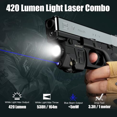 مسدس ضوء الليزر البصر بندقية ضوء 420 لومينز LED Picatinny ويفر السكك الحديدية مع الشحن المغناطيسي الإفراج السريع ستروب وظيفة ضوء الليزر التحرير والسرد لمسدسات Airsoft مسدس بندقية in Kuwait