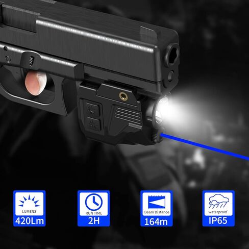 مسدس ضوء الليزر البصر بندقية ضوء 420 لومينز LED Picatinny ويفر السكك الحديدية مع الشحن المغناطيسي الإفراج السريع ستروب وظيفة ضوء الليزر التحرير والسرد لمسدسات Airsoft مسدس بندقية in Kuwait