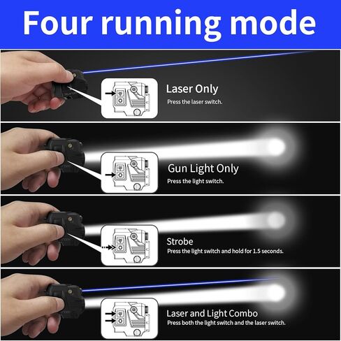 مسدس ضوء الليزر البصر بندقية ضوء 420 لومينز LED Picatinny ويفر السكك الحديدية مع الشحن المغناطيسي الإفراج السريع ستروب وظيفة ضوء الليزر التحرير والسرد لمسدسات Airsoft مسدس بندقية in Kuwait
