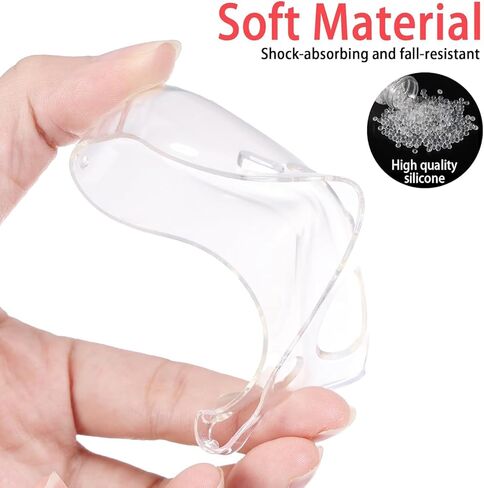 غطاء حماية ناعم من مادة TPU لجهاز نينتندو سويتش جوي كون، حافظة واقية شفافة متوافقة مع وحدة التحكم المحمولة NS Joy Cons in Kuwait