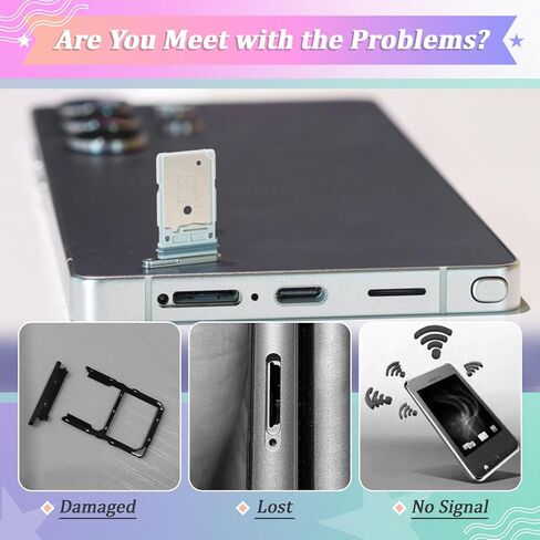 2PCS SIM Card Tray for Samsung Galaxy S25 Ultra SIM Card Slot Holder Replacement for Samsung S25 Ultra SM-S938U SM-S938U1 with Open Eject Pin in Saudi Arabia