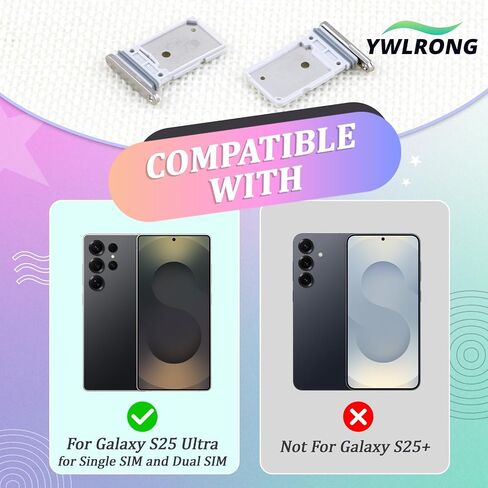 2PCS SIM Card Tray for Samsung Galaxy S25 Ultra SIM Card Slot Holder Replacement for Samsung S25 Ultra SM-S938U SM-S938U1 with Open Eject Pin in Saudi Arabia