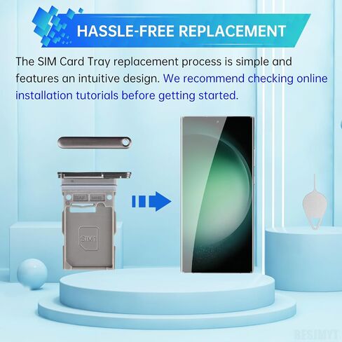 Sim Card Tray Replacement for Samsung Galaxy S23 Ultra (Single SIM Version) Green Card Tray Slot Holder Bracket Adapter with Needle Ejector for S23 Ultra SM-S918U SM-S918U1 in Saudi Arabia