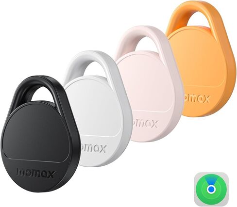 4 عبوات من علامات Momax Air Tracker، [معتمد من Apple MFi]، جهاز تعقب بلوتوث ببطارية قابلة للاستبدال متوافق مع Apple Find My (iOS فقط)، ملصقات DIY، علامة ذكية للبحث عن العناصر للمفاتيح والمحفظة والأمتعة in Saudi Arabia