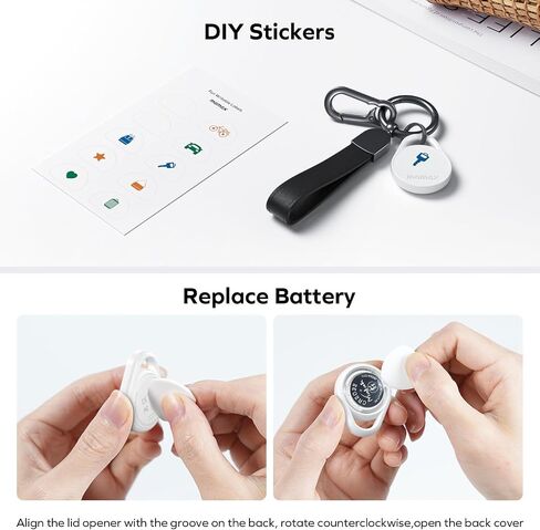 4 عبوات من علامات Momax Air Tracker، [معتمد من Apple MFi]، جهاز تعقب بلوتوث ببطارية قابلة للاستبدال متوافق مع Apple Find My (iOS فقط)، ملصقات DIY، علامة ذكية للبحث عن العناصر للمفاتيح والمحفظة والأمتعة in Kuwait