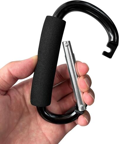 Large Aluminum Carabiner, Heavy-Duty Stroller Hooks for Hanging Bags and Shopping – Durable Multi-Purpose Carabiner Clips for Camping, Hiking, Travel, Outdoor Accessories in Kuwait