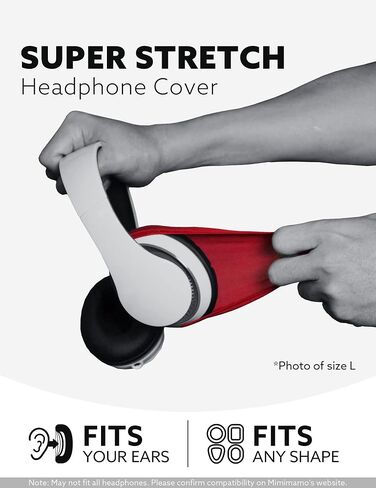 Mimimamo Super Stretch Headphone Cover L Size (Black) in Saudi Arabia