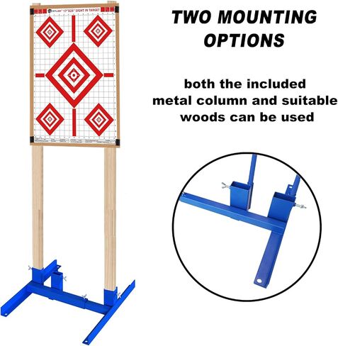 Atflbox Shooting Target Stand with 10pcs 17x25 Inch Sight in Paper Targets, Durable Paper Target Holder with Stable Adjustable Base for Cardboard Silhouette, H Shape, IPSC, IDPA Practice in Saudi Arabia