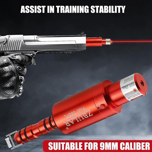2nd 2-in-1 Laser Training Cartridge for Cal .22lr/9mm/38spl- for Dry Fire Laser Training Cartridge, for Shooting Training Practice & Sight Calibration,USB-C Rechargeable Feature in Kuwait