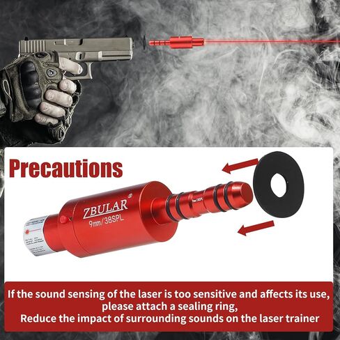 2nd 2-in-1 Laser Training Cartridge for Cal .22lr/9mm/38spl- for Dry Fire Laser Training Cartridge, for Shooting Training Practice & Sight Calibration,USB-C Rechargeable Feature in Kuwait