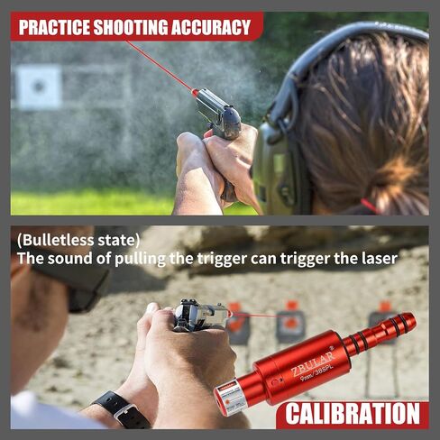 2nd 2-in-1 Laser Training Cartridge for Cal .22lr/9mm/38spl- for Dry Fire Laser Training Cartridge, for Shooting Training Practice & Sight Calibration,USB-C Rechargeable Feature in Kuwait