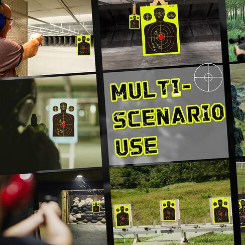 Targets for Shooting Range, 12" x 18", Self-Adhesive Paper Targets for Shooting with Timely Feedback for Gun Rifle Pistol Indoor Outdoor in Saudi Arabia