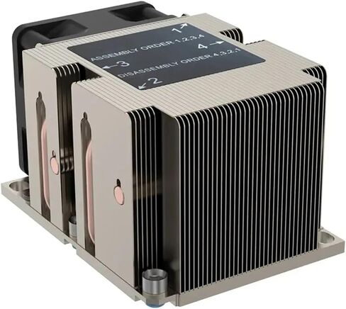 LGA3647-2U-R83 Cooler 240W for LGA 3647 Narrow Type Radiator 2U Heat Sink 4 Heat Pipe Side Blow Cooling Fan in Saudi Arabia
