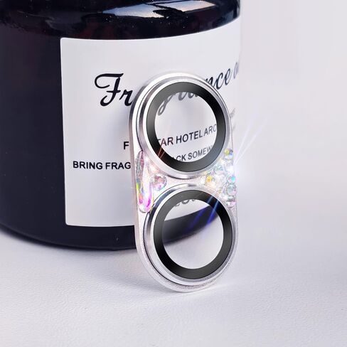 واقي عدسة الكاميرا Cavdycidy Bling Diamond متوافق مع iPhone 17 Pro، غطاء كاميرا معدني لامع، عدسة زجاجية مقواة 9H شاشة كاملة وواقي حجر الراين اللامع in Kuwait