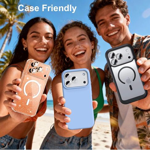 متوافق مع iPhone 16 Pro/iPhone 16 Pro Max واقي عدسة الكاميرا، غطاء كاميرا فاخر لامع لطيف للنساء، مضاد للخدش (3 واقيات + 1 إضافي)، وردي in Kuwait