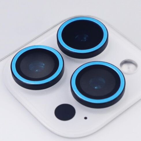Luminous Camera Lens Protector for iPhone 16 Pro / 16 Pro Max Metal Ring Tempered Glass Glow in The Dark Lens Cover (3PCS) (Green, for iPhone 16 Pro/16 Pro Max) in Saudi Arabia