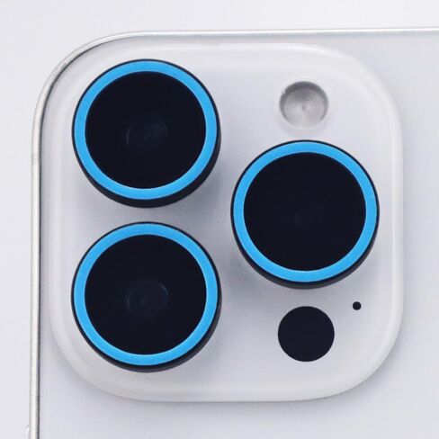 Luminous Camera Lens Protector for iPhone 16 Pro / 16 Pro Max Metal Ring Tempered Glass Glow in The Dark Lens Cover (3PCS) (Green, for iPhone 16 Pro/16 Pro Max) in Saudi Arabia