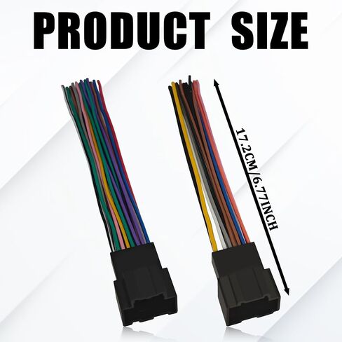Car Radio Stereo Wiring Harness Connector, Radio Wiring Harness with Antenna Adapter Compatible with GM Chevy 2006-2013, GMC 2006-2017, Pontiac, Cadillac, Buick (Multicolored) in Saudi Arabia