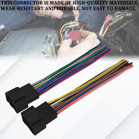Car Radio Stereo Wiring Harness Connector, Radio Wiring Harness with Antenna Adapter Compatible with GM Chevy 2006-2013, GMC 2006-2017, Pontiac, Cadillac, Buick (Multicolored) in Saudi Arabia