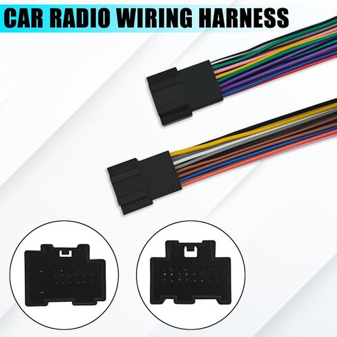 Car Radio Stereo Wiring Harness Connector, Radio Wiring Harness with Antenna Adapter Compatible with GM Chevy 2006-2013, GMC 2006-2017, Pontiac, Cadillac, Buick (Multicolored) in Saudi Arabia