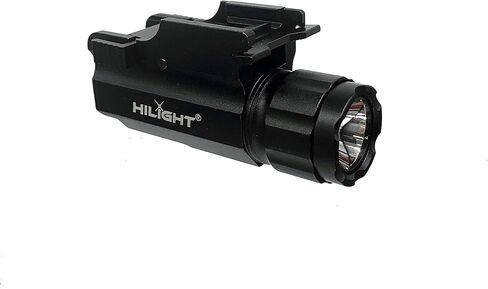 HiLight P10S 500 Lumen Pistol LED Strobe Flashlight مع Weaver Quick Release لسلسلة Glock، Sig Sauer، Smith & Wesson، Springfield، Beretta، Ruger، و Heckler & Koch، إلخ. in Saudi Arabia