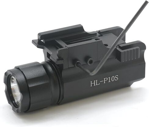 HiLight P10S 500 Lumen Pistol LED Strobe Flashlight مع Weaver Quick Release لسلسلة Glock، Sig Sauer، Smith & Wesson، Springfield، Beretta، Ruger، و Heckler & Koch، إلخ. in Saudi Arabia