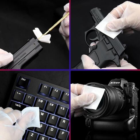 Universal Gun Cleaning Supplies -All in One Gun CLP Oil+ Lint Free Gun Cleaning Patches+ 6" Pointed Gun Swab,Gun Cleaning Kits Lubrication for 9mm and All Caliber of Firearms -Choose Your Set in Saudi Arabia