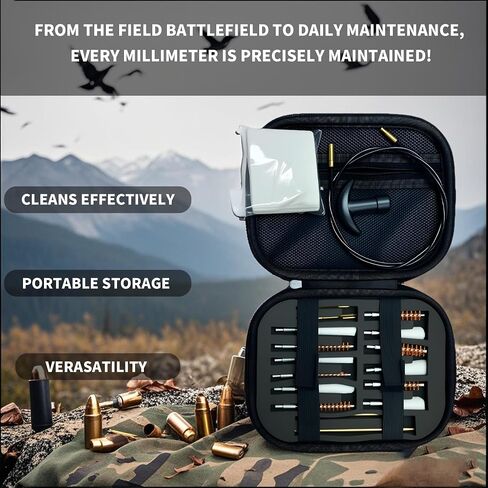 Gun Cleaning Kit Universal for Guns, Rifle Pistol Shotgun Handgun Cleaning Kit Universal Gun Cleaning Kit Gun Accessories Brushes for All Caliber Guns. in Saudi Arabia
