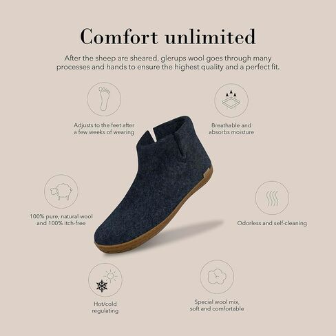 Glerups Wool Boot Rubber Outsole Grey/Grey Rubber EU 41 (US Men's 8, Women's 10) Medium in Saudi Arabia