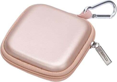 Ginsco Mini-Portable Hard Shell Earbuds Case for Apple EarPods/Samsung Galaxy Wired Earbuds, Headphones USB-C Wired Ear Buds, Travel Case with Carabiner for Earphones Earplugs in Saudi Arabia