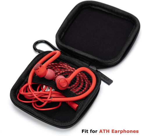 Ginsco Mini-Portable Hard Shell Earbuds Case for Apple EarPods/Samsung Galaxy Wired Earbuds, Headphones USB-C Wired Ear Buds, Travel Case with Carabiner for Earphones Earplugs in Saudi Arabia