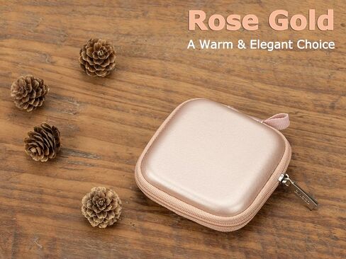 Ginsco Mini-Portable Hard Shell Earbuds Case for Apple EarPods/Samsung Galaxy Wired Earbuds, Headphones USB-C Wired Ear Buds, Travel Case with Carabiner for Earphones Earplugs in Saudi Arabia