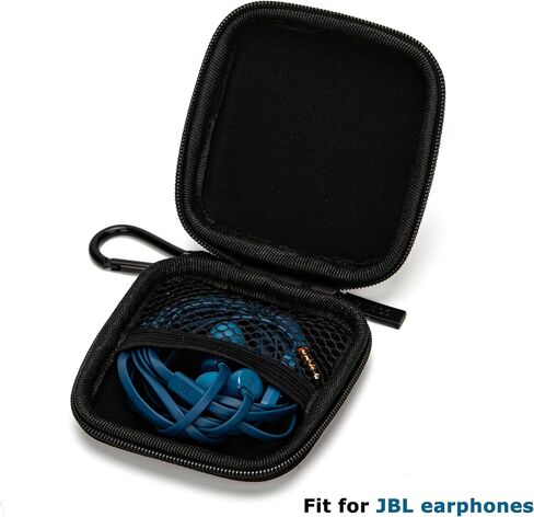 Ginsco Mini-Portable Hard Shell Earbuds Case for Apple EarPods/Samsung Galaxy Wired Earbuds, Headphones USB-C Wired Ear Buds, Travel Case with Carabiner for Earphones Earplugs in Saudi Arabia