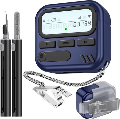 (with Safety Lock) Pager Cases for AirPods 4 Case Cover 2024 with Cleaner Kit,Sturdy Hard PC Protective for Apple AirPods 4th Generation Case for Men Women,AirPods 4 Accessories with Keychain-Black in Saudi Arabia