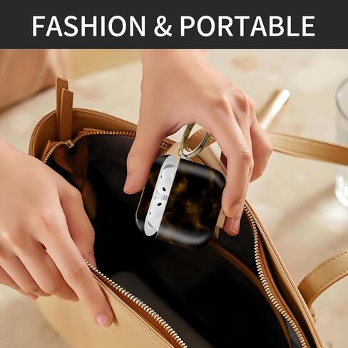 Cute Case Cover Compatible with AirPod 4th Generation 2024, Shockproof for Women & Girls with Cute Golden Round Buckle – Protective, Anti-Drop Design(Luxury Brown Leopard) in Saudi Arabia