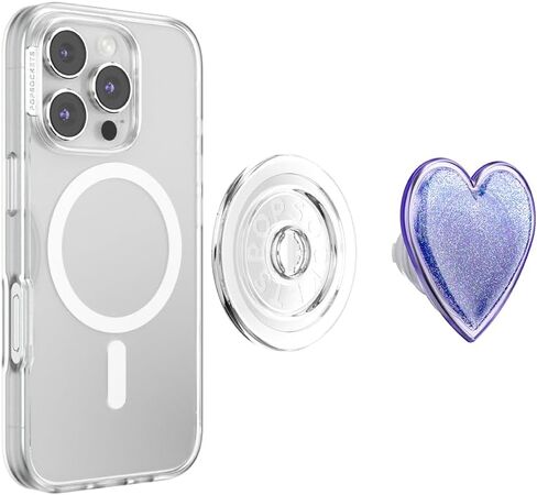 PopSockets Phone Grip for MagSafe with Kickstand, Magnetic Stand, Swappable Top, Secure Hold for iPhone MagSafe Cases, Phone & Tablet Grip in Saudi Arabia