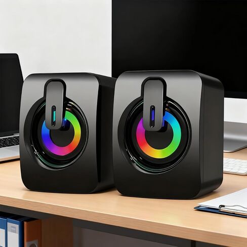 Computer Speakers PC Sound Box USB Wired Microphone for Desktop Computer in Saudi Arabia