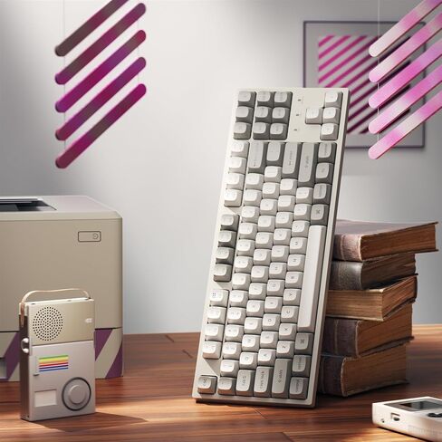 لوحة مفاتيح ميكانيكية سلكية مخصصة Keychron C1 Pro 8K QMK، دعم مشغل تخطيط TKL مع مفتاح أحمر فائق قابل للتبديل السريع، أغطية مفاتيح PBT متوافقة مع نظام التشغيل Mac Windows Linux in Saudi Arabia