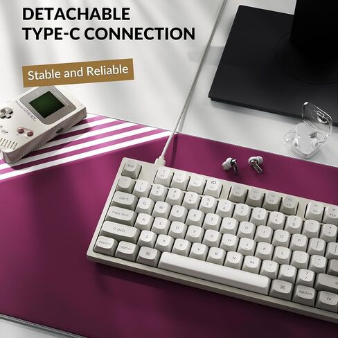 لوحة مفاتيح ميكانيكية سلكية مخصصة Keychron C1 Pro 8K QMK، دعم مشغل تخطيط TKL مع مفتاح أحمر فائق قابل للتبديل السريع، أغطية مفاتيح PBT متوافقة مع نظام التشغيل Mac Windows Linux in Saudi Arabia
