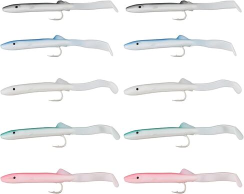 10 قطعة 4.2 جرام 12 سنتيمتر مختلط اللون Sandeel السحر مناسبة لباس سمك القد بولوك البحر in Kuwait