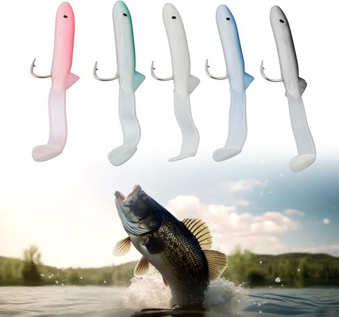 10 قطعة 4.2 جرام 12 سنتيمتر مختلط اللون Sandeel السحر مناسبة لباس سمك القد بولوك البحر in Kuwait