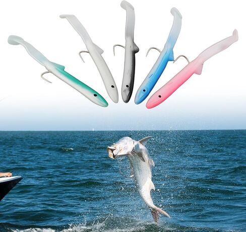 10 قطعة 4.2 جرام 12 سنتيمتر مختلط اللون Sandeel السحر مناسبة لباس سمك القد بولوك البحر in Kuwait