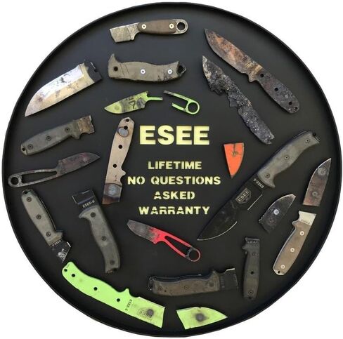 سكاكين ESEE كودي روين CR2.5 سكين صيد وتخييم ثابت مع غمد جلدي (أكسيد أسود) in Kuwait